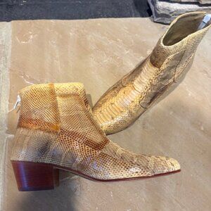 New Men's Giorgio Brutini Genuine Python Snakeskin Leather Ankle Boots Size 8.5